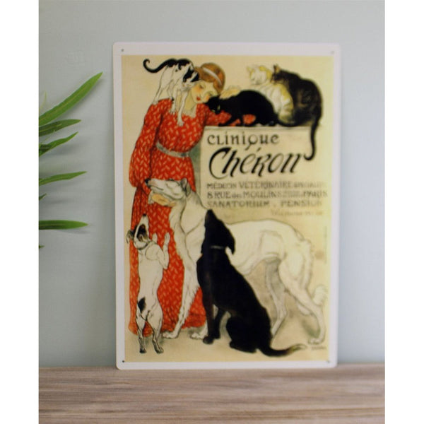 Vintage Metal Sign - Retro Advertising - Clinique Cheron-Seasons Home Store