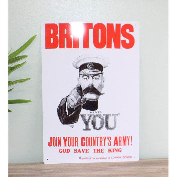 Vintage Metal Sign - Retro Propaganda - Join Your Country's Army-Seasons Home Store