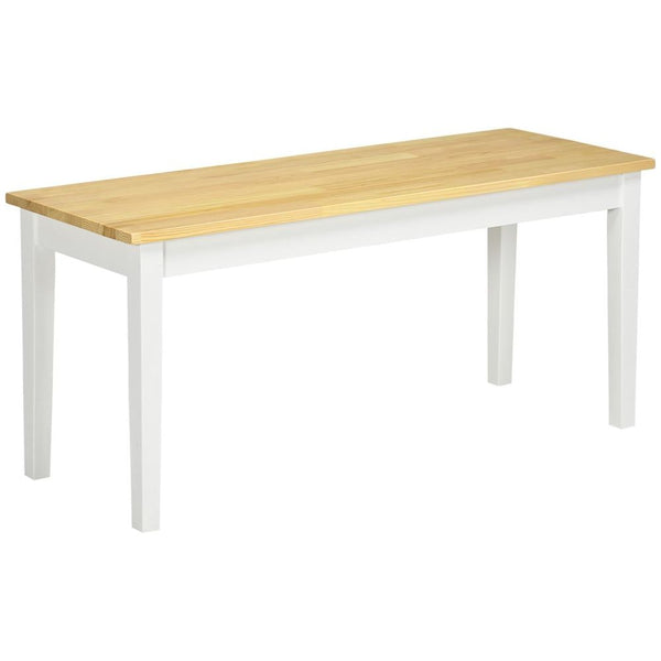 Wood Dining Bench Wooden Bench for 2 People, Natural Wood Effect-Seasons Home Store