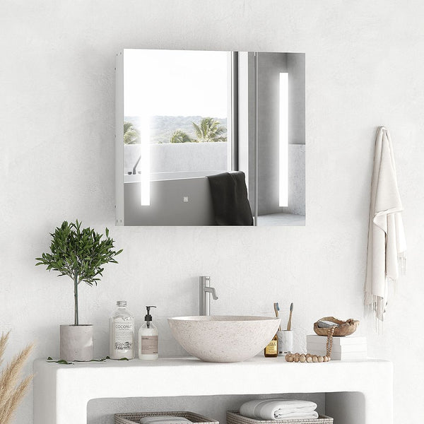 kleankin LED Illuminated Mirror Cabinet Lights, Touch Switch, for Bathroom-Seasons Home Store